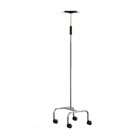 Suporte de soro inox com regulagem de alt. e com rodízios R$ 230,00